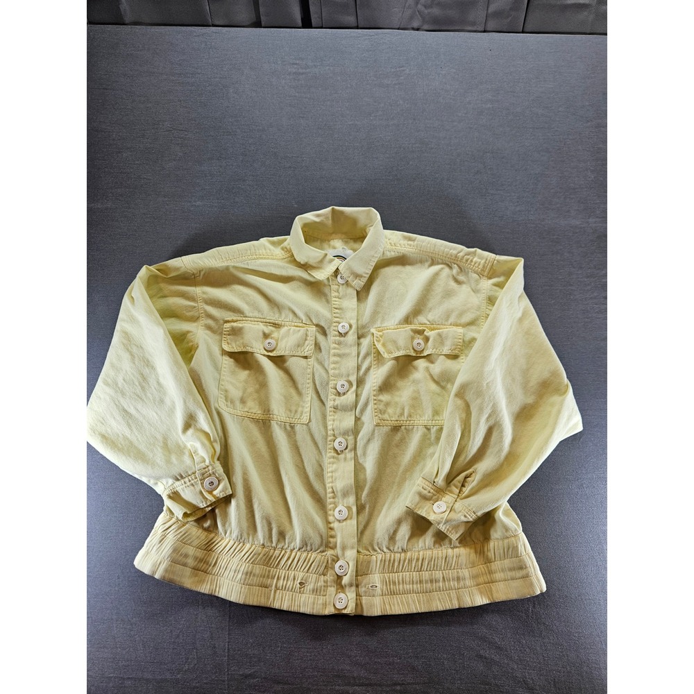 Vintage Water Water Every Wear Miami Yellow Cotton Smocked Waist Jacket L